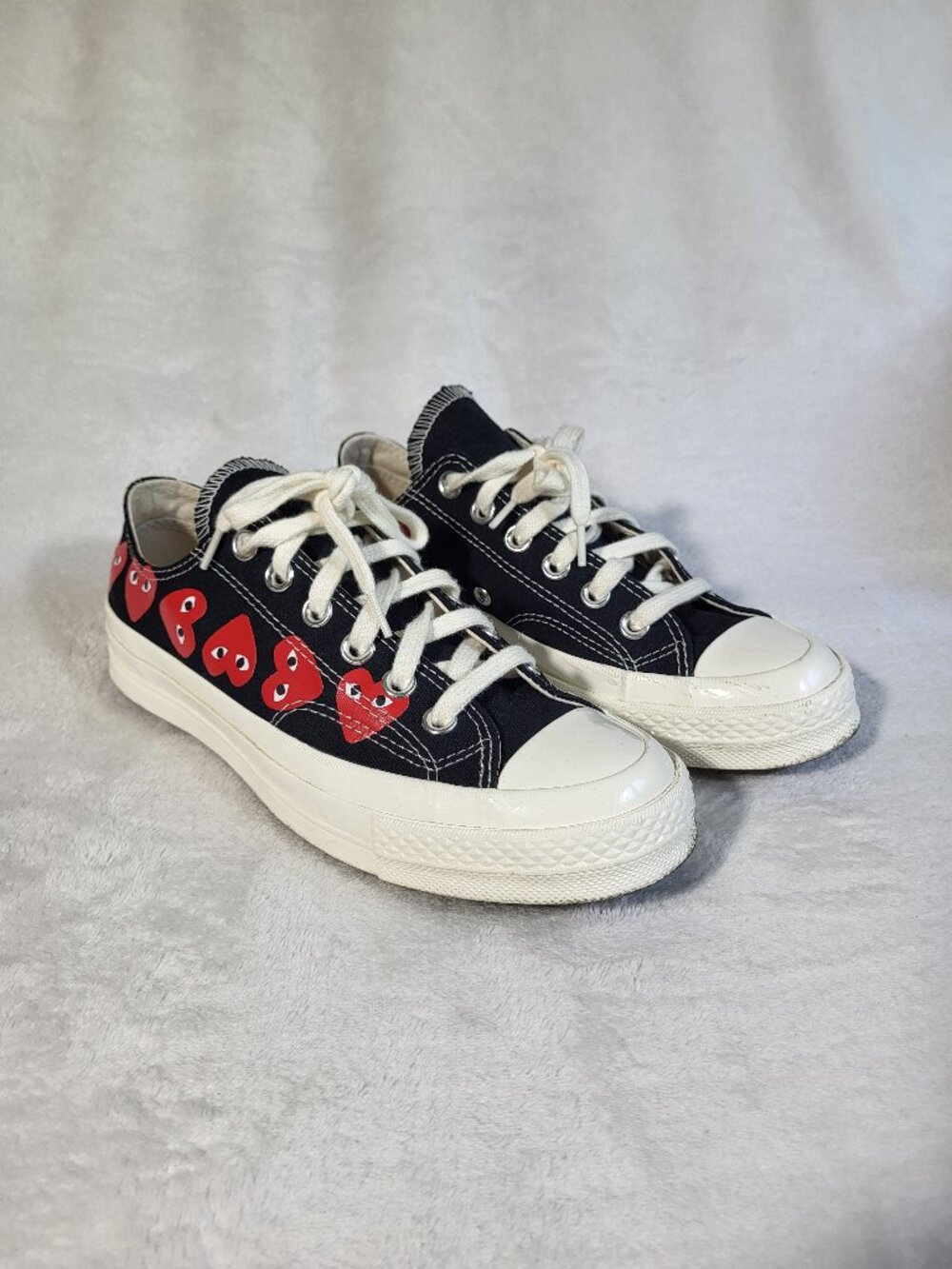 Converse x Comme des Garçons PLAY Chuck 70 Multi Heart Black/Red Size 5 M/7 W